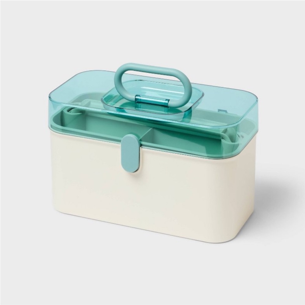 Lidded Storage Caddy Color Blue- Brightroom™